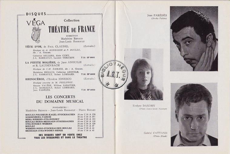 Les programmes de Théatre de l\