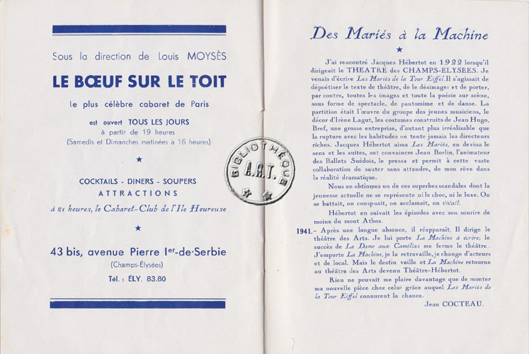 Les programmes de Théatre de l\