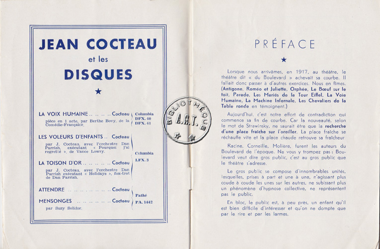 Les programmes de Théatre de l\