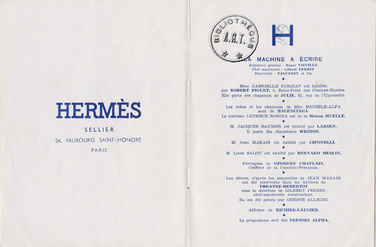 Les programmes de Théatre de l\