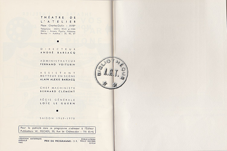 Les programmes de Théatre de l\