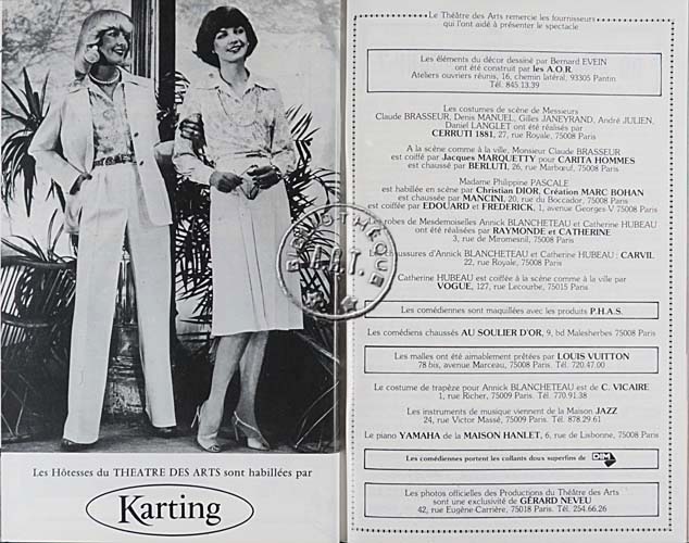 Les programmes de Théatre de l\