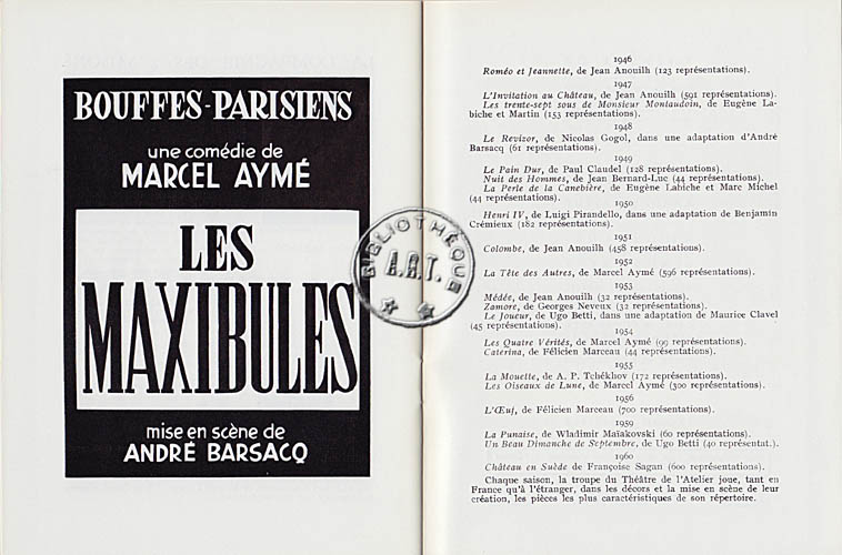 Les programmes de Théatre de l\