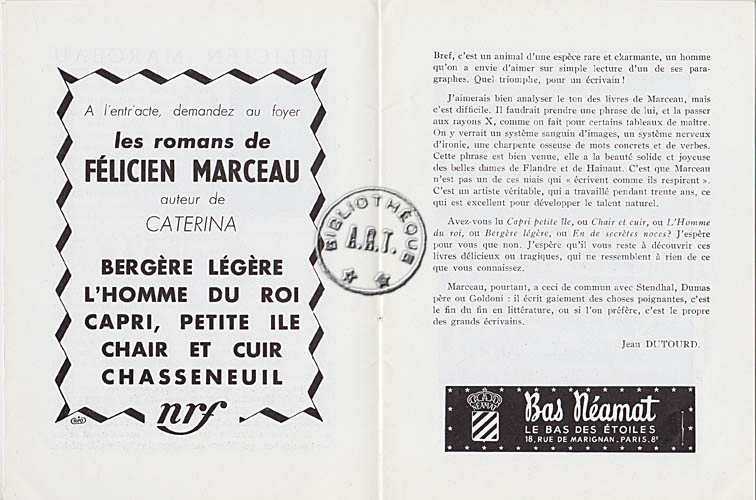 Les programmes de Théatre de l\