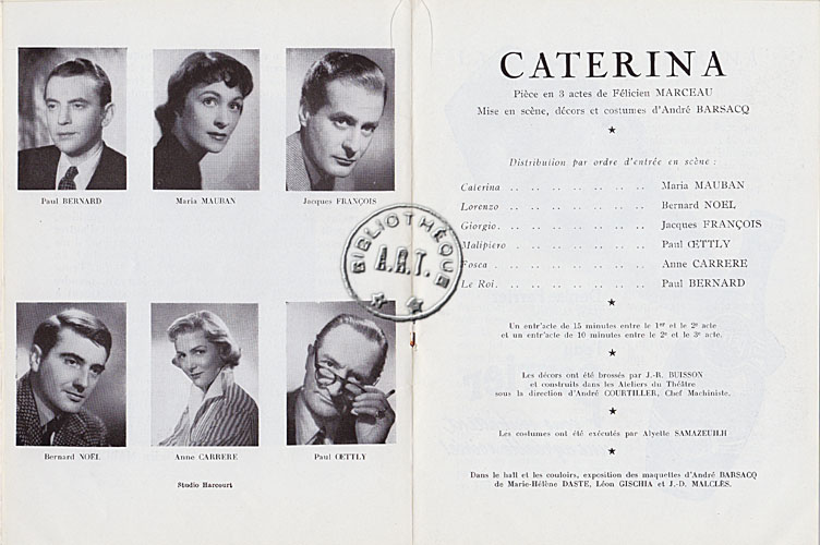 Les programmes de Théatre de l\