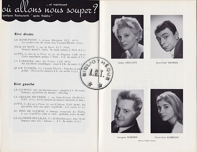 Les programmes de Théatre de l\