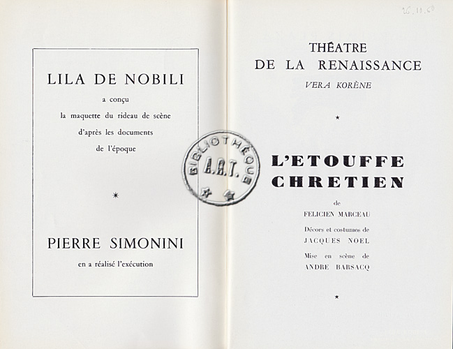 Les programmes de Théatre de l\