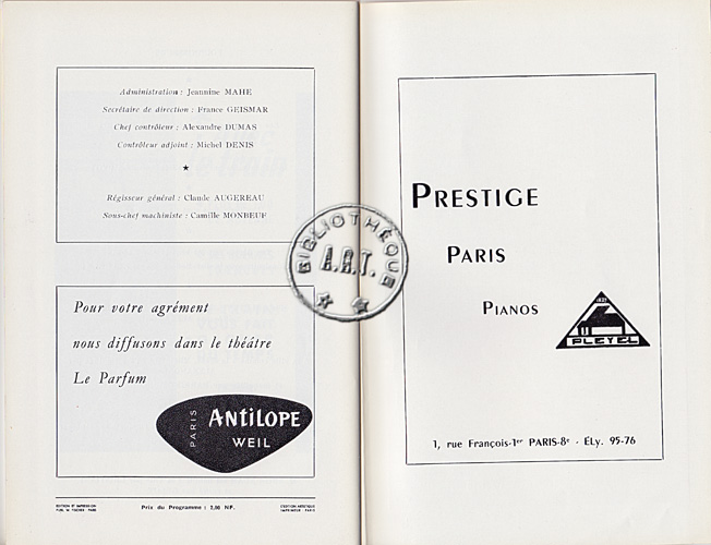 Les programmes de Théatre de l\