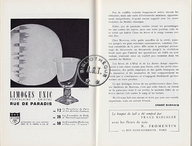 Les programmes de Théatre de l\
