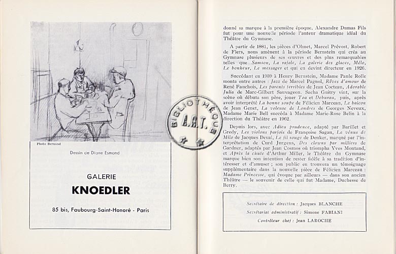 Les programmes de Théatre de l\