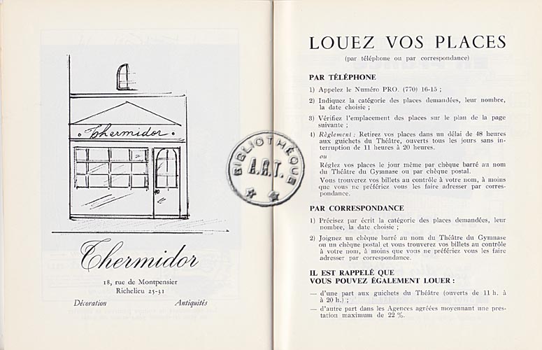 Les programmes de Théatre de l\
