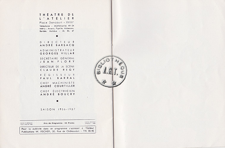 Les programmes de Théatre de l\