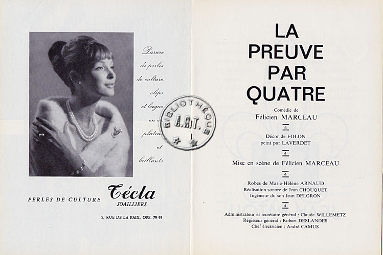 Les programmes de Théatre de l\