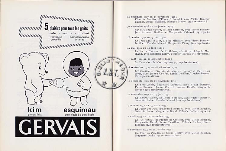 Les programmes de Théatre de l\