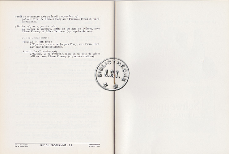 Les programmes de Théatre de l\