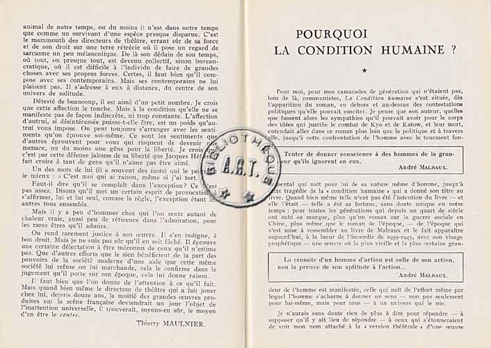 Les programmes de Théatre de l\