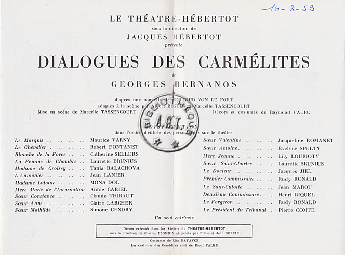 Les programmes de Théatre de l\