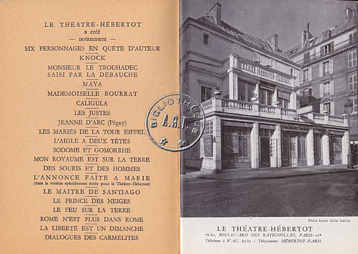 Les programmes de Théatre de l\
