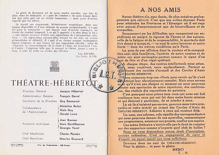 Les programmes de Théatre de l\