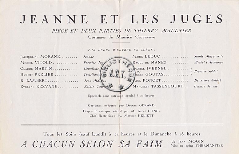 Les programmes de Théatre de l\