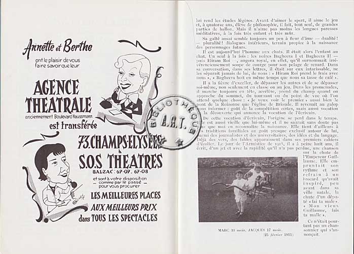 Les programmes de Théatre de l\