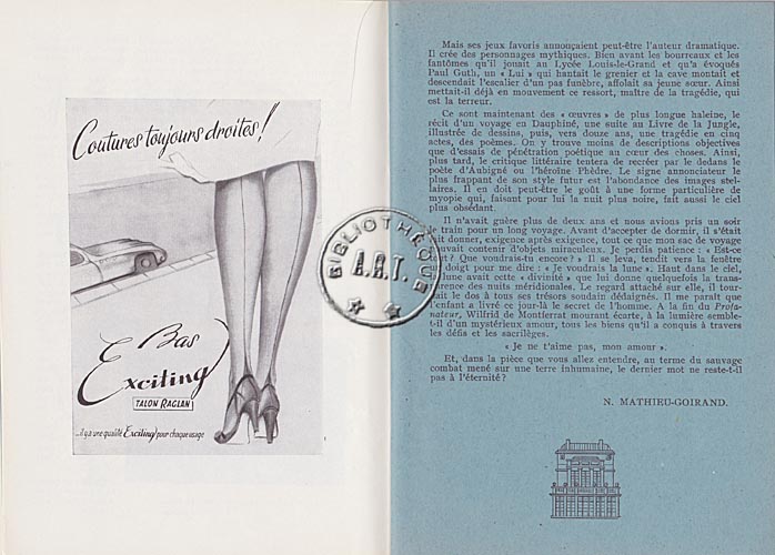 Les programmes de Théatre de l\