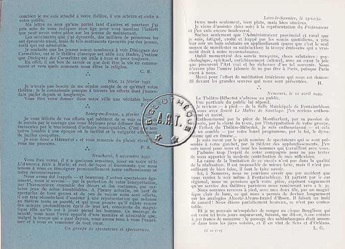 Les programmes de Théatre de l\