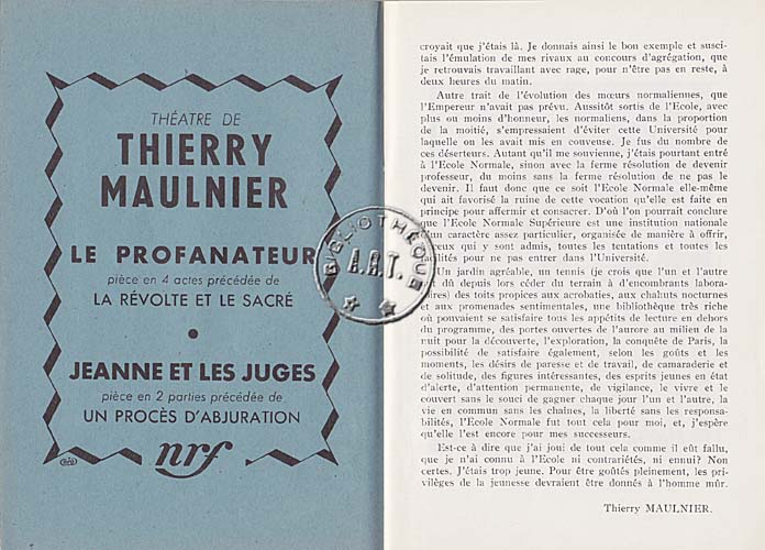 Les programmes de Théatre de l\
