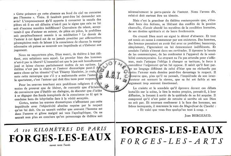Les programmes de Théatre de l\