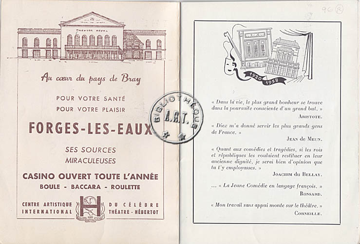 Les programmes de Théatre de l\