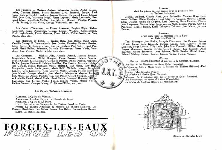 Les programmes de Théatre de l\