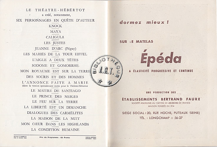 Les programmes de Théatre de l\