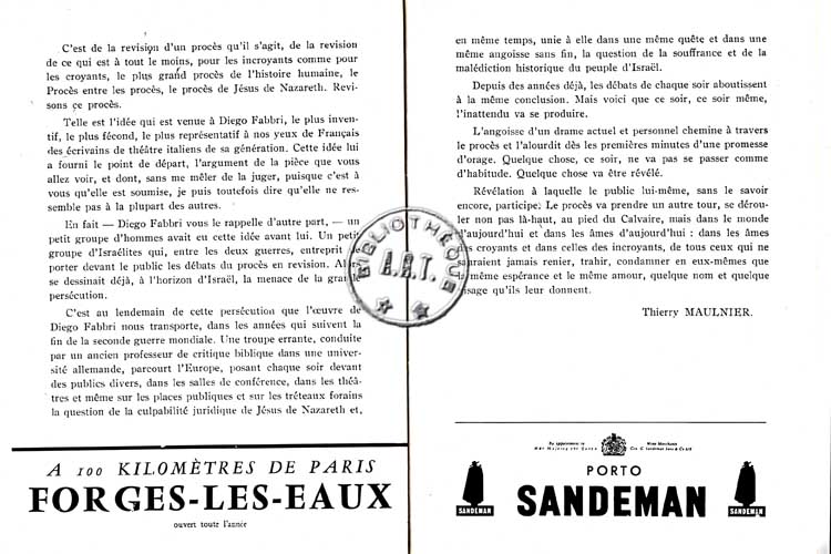 Les programmes de Théatre de l\