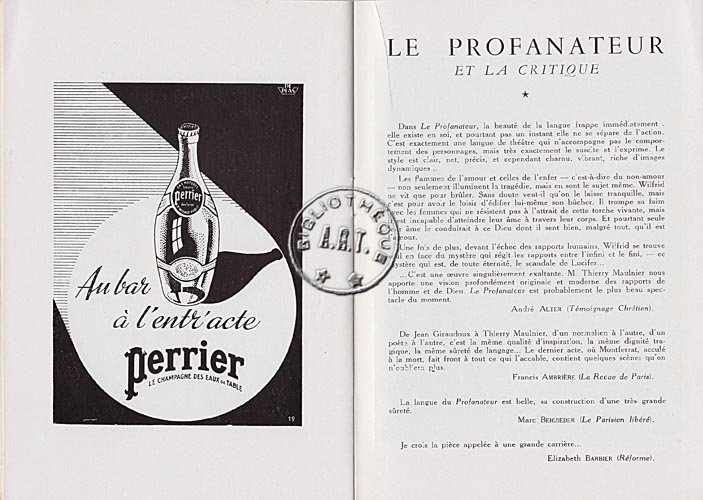 Les programmes de Théatre de l\
