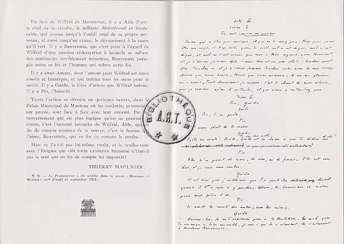Les programmes de Théatre de l\