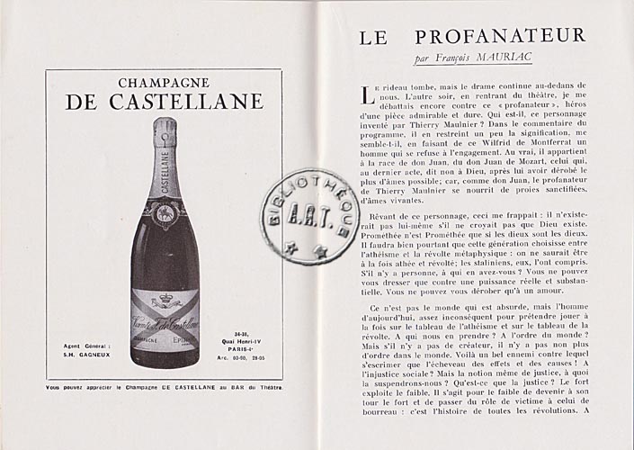 Les programmes de Théatre de l\