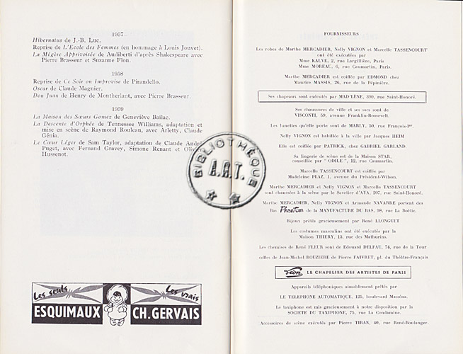 Les programmes de Théatre de l\