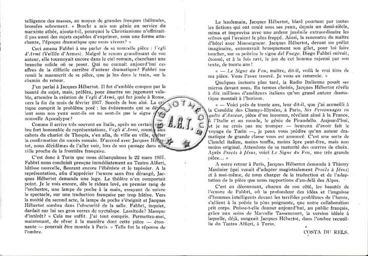 Les programmes de Théatre de l\