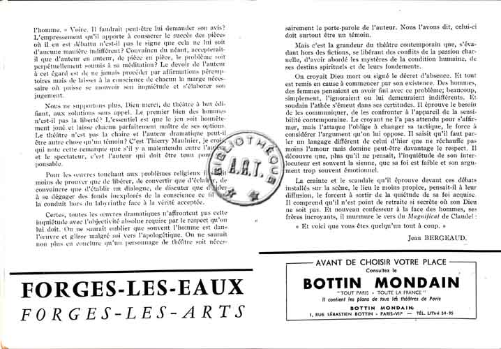 Les programmes de Théatre de l\