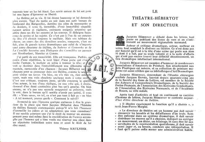 Les programmes de Théatre de l\