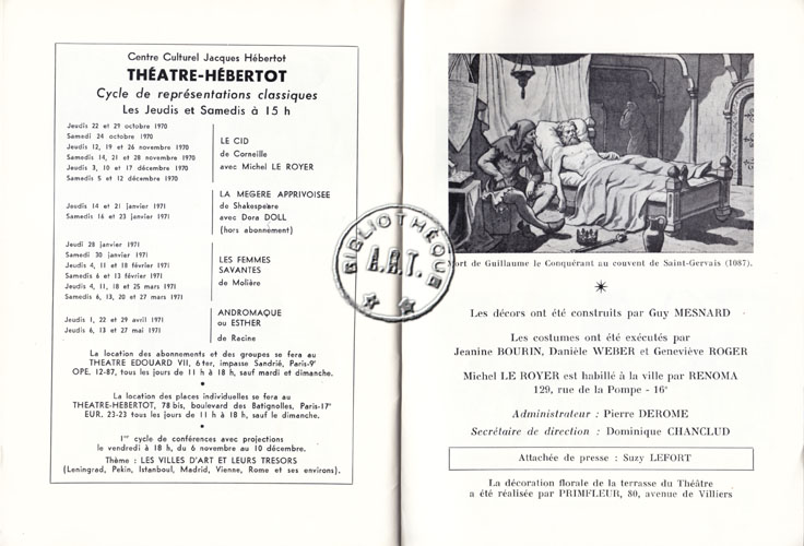 Les programmes de Théatre de l\