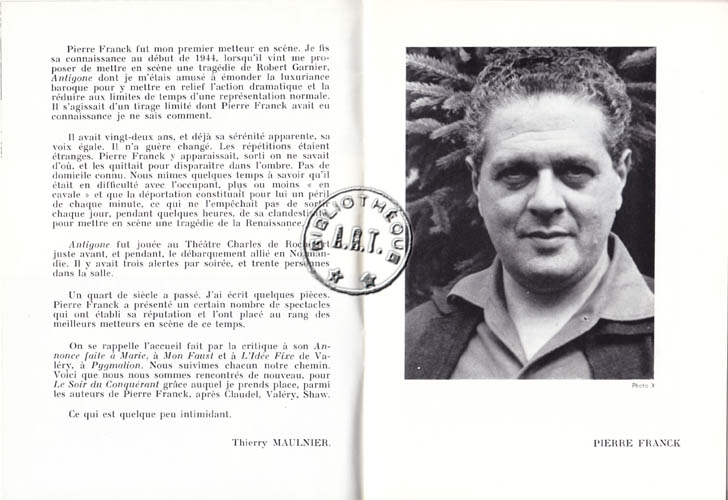 Les programmes de Théatre de l\
