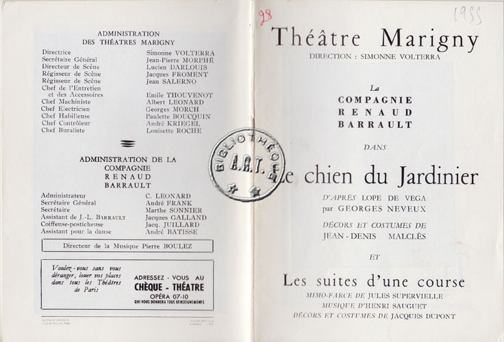 Les programmes de Théatre de l\