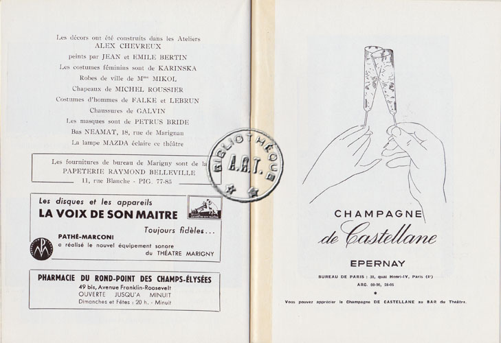 Les programmes de Théatre de l\