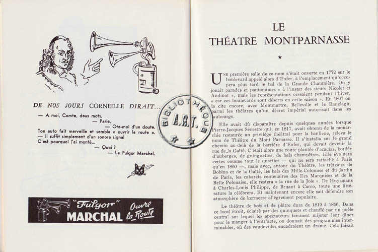 Les programmes de Théatre de l\