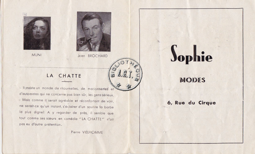 Les programmes de Théatre de l\