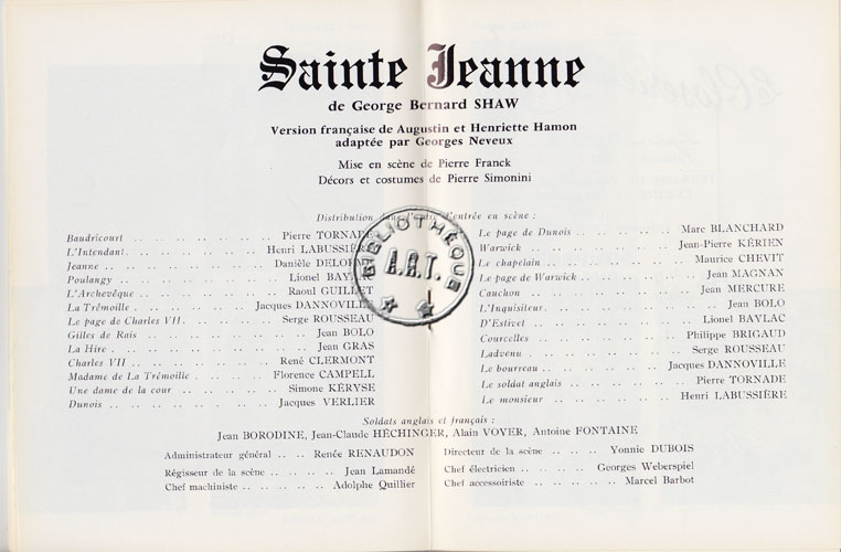 Les programmes de Théatre de l\