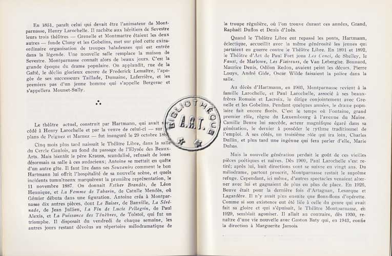 Les programmes de Théatre de l\