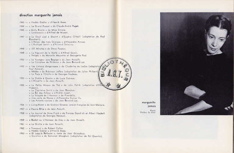 Les programmes de Théatre de l\