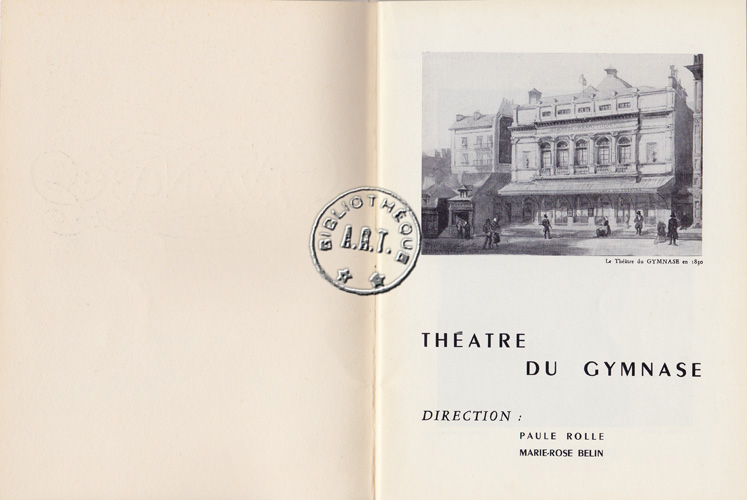 Les programmes de Théatre de l\